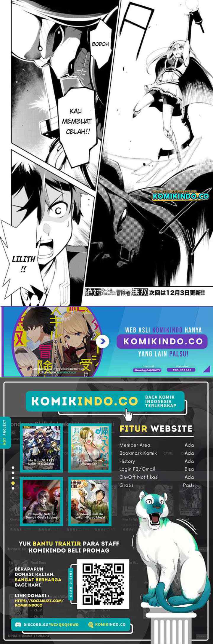 Zettai ni Damage wo Ukenai Skill wo Moratta node, Boukensha to shite Musou shite miru chapter 16.1 halaman 17