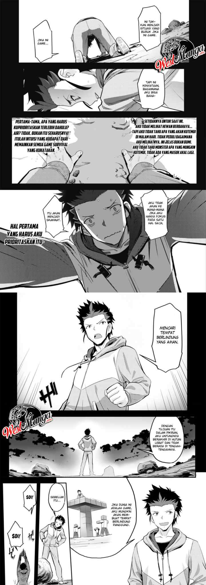 Craft Game no Nouryoku de Isekai Kouryaku!! chapter 1.1 halaman 6