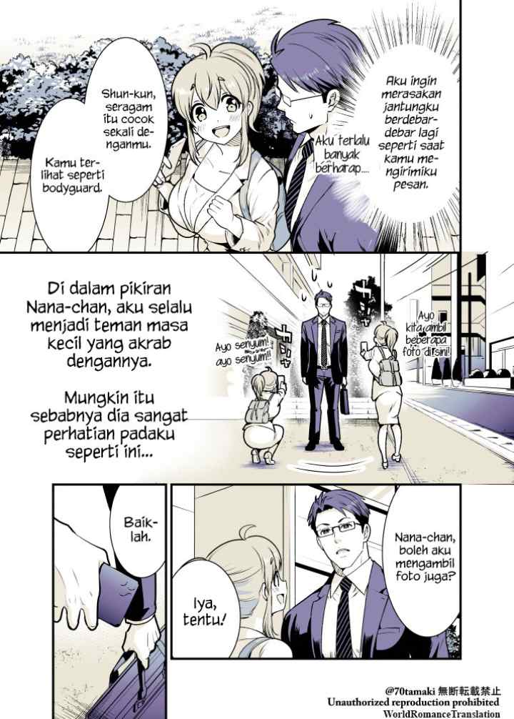 Osananajimi ga Hisabisa ni Saikai Shitara Otagai Kyonyuu ni Natteta chapter 10 halaman 4