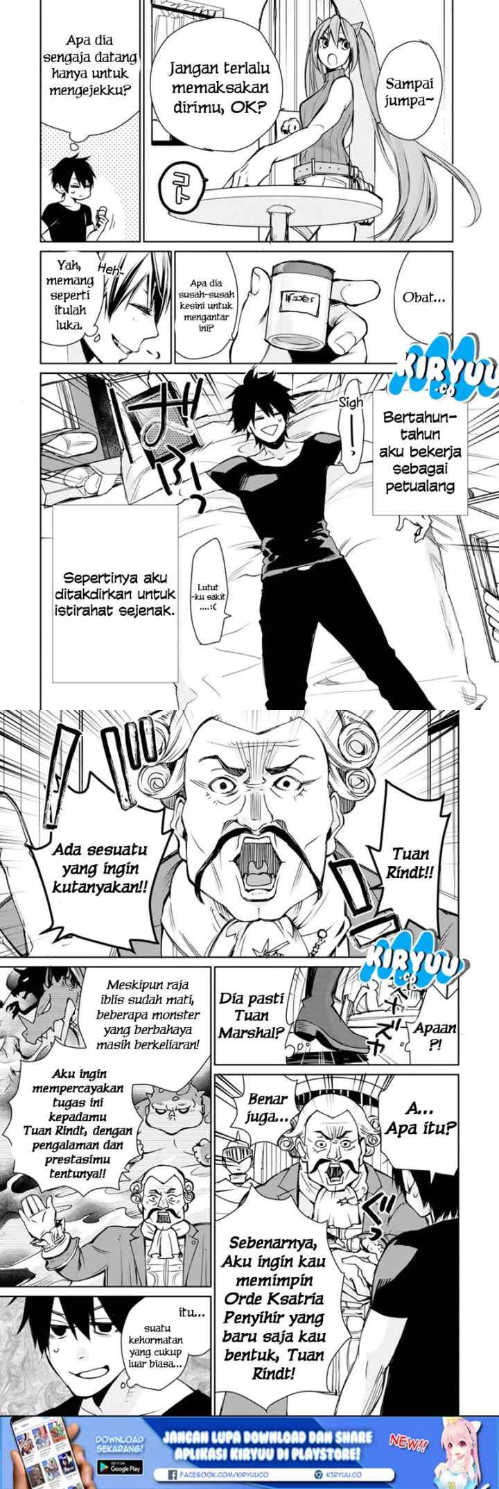 Saikyou no Madoshi. Hisa ni Ya wo Ukete Shimatta no de Inaka no Eihei ni Naru chapter 1.1 halaman 6