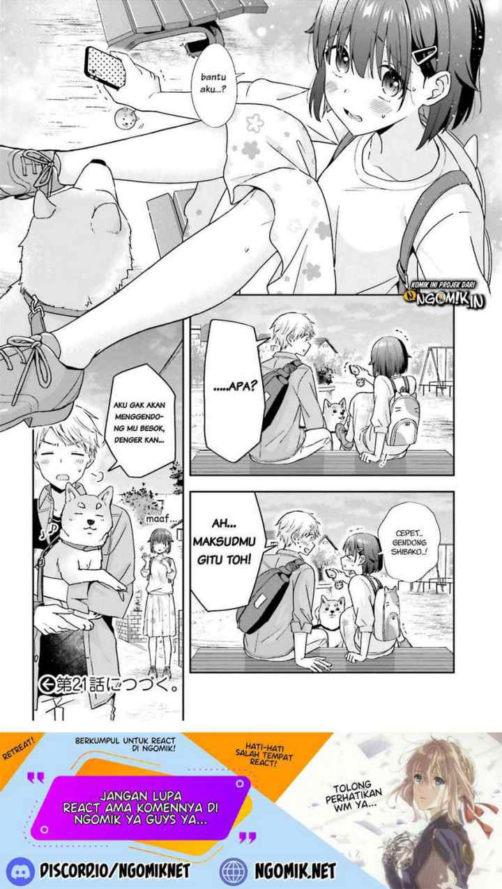 Koe no Chiisai Komori-san to Kuso Deka Oogoe no Oobayashi-kun chapter 20 halaman 5