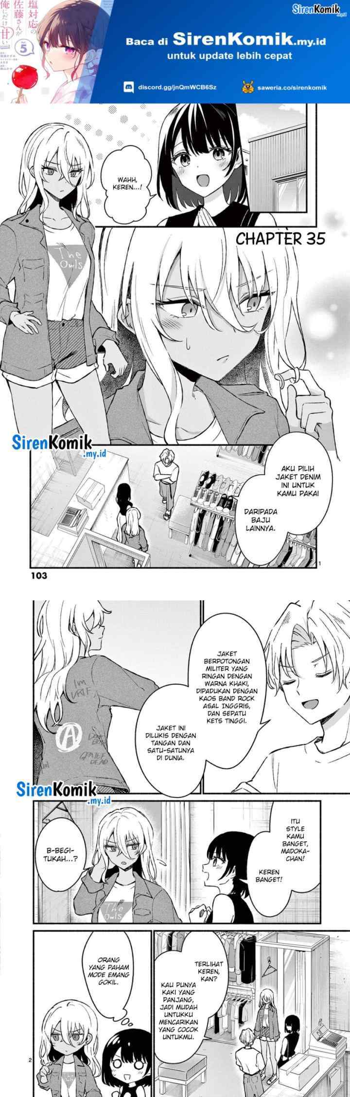 Shiotaiou no Sato-san ga Ore ni dake Amai chapter 35 halaman 11