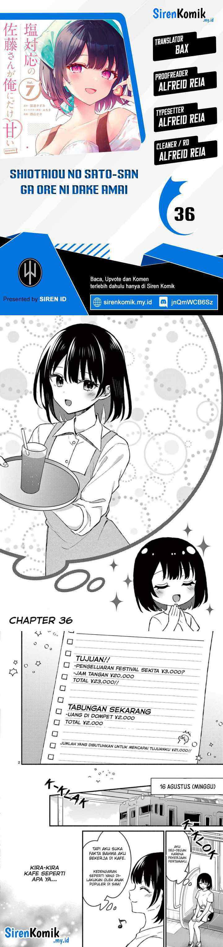 Shiotaiou no Sato-san ga Ore ni dake Amai chapter 36 halaman 8