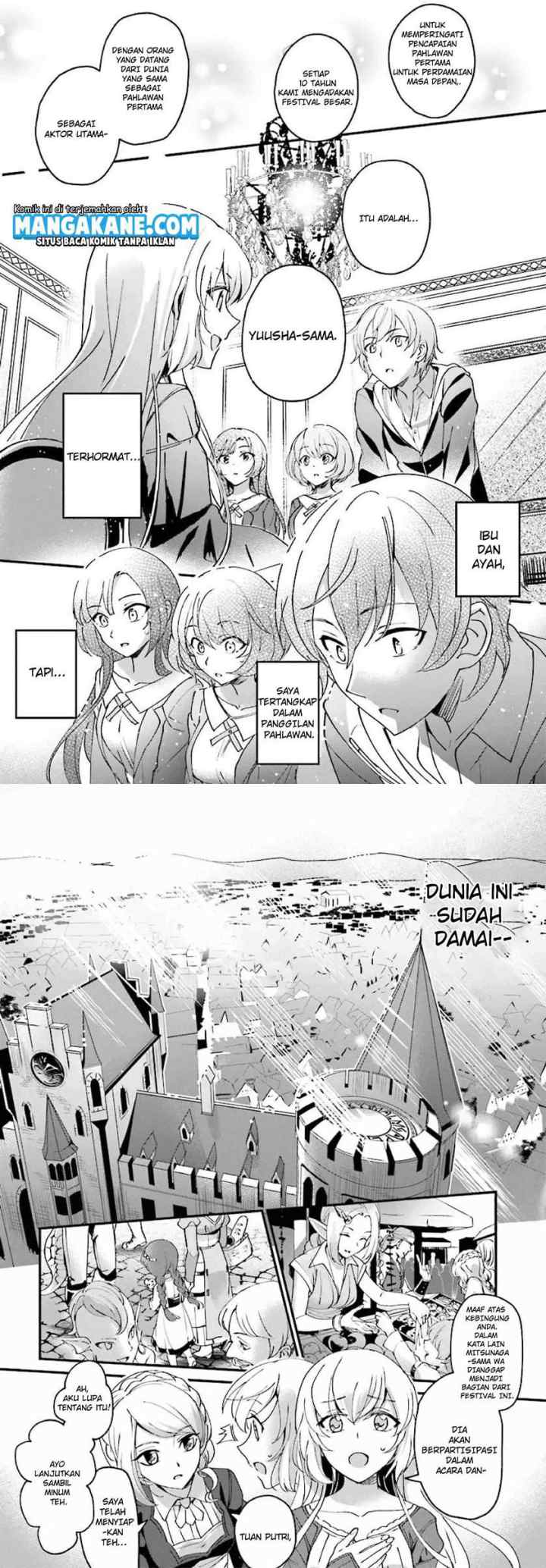 Yuusha Shoukan ni Makikomareta kedo, Isekai wa Heiwa deshita chapter 1 halaman 6
