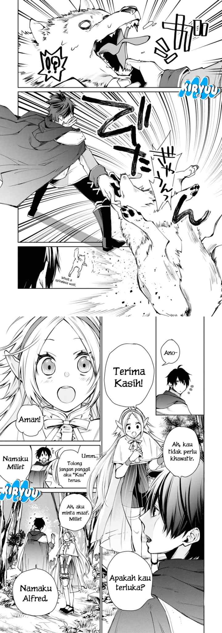 Saikyou no Madoshi. Hisa ni Ya wo Ukete Shimatta no de Inaka no Eihei ni Naru chapter 1.2 halaman 5