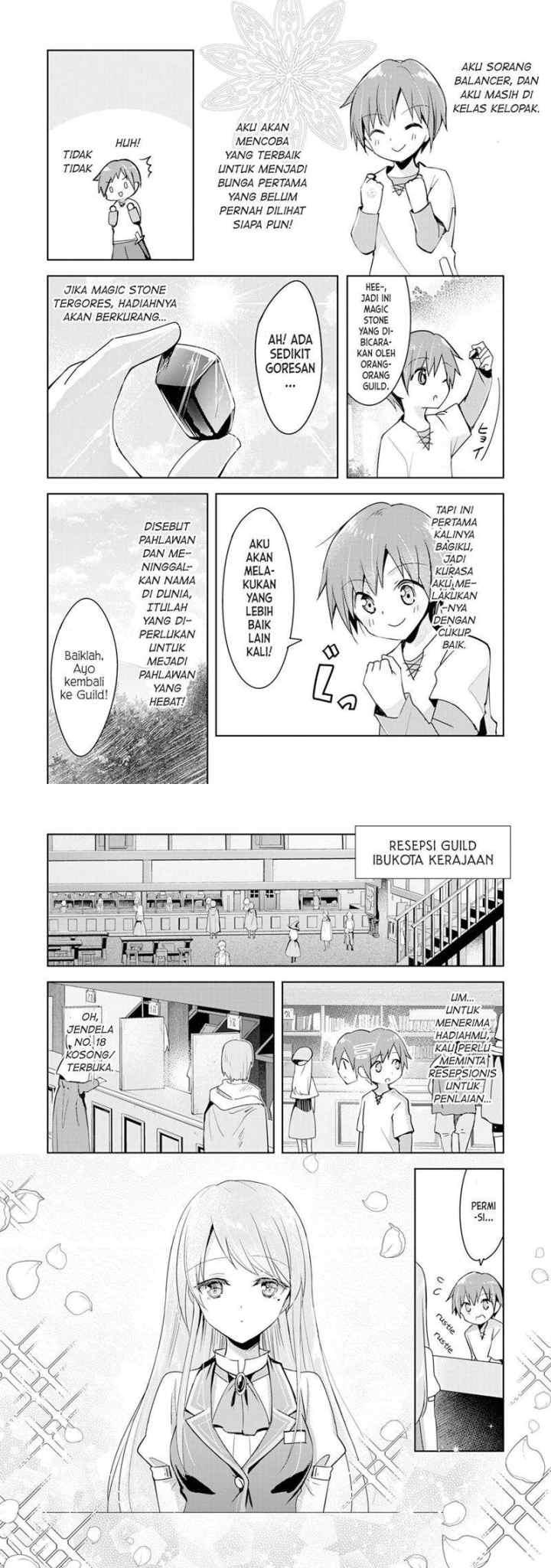 Uketsukejo ni Kokuhaku Shitakute Girudo ni Kayoitsumetara Eiyu ni Natteta chapter 1 halaman 4