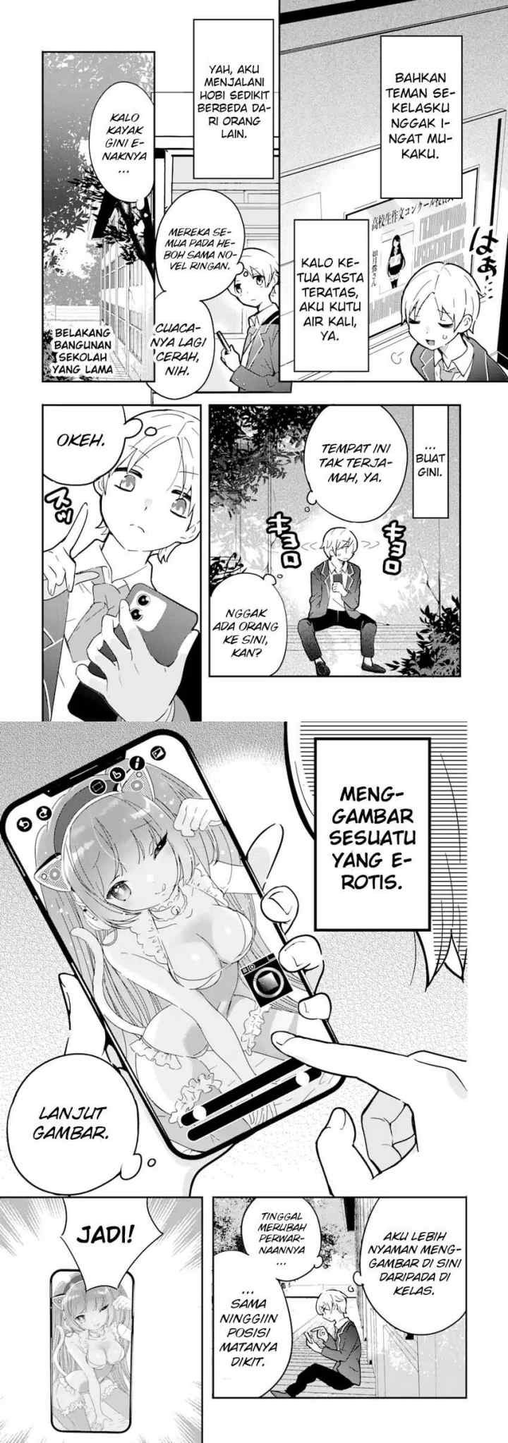 Gakuen 1 no Bishoujo wa x x Eshi no Ore ni Horeteiru!? (The Number 1 Beautiful Girl in the School is in Love With Me, the XXX Artist.) chapter 1.1 halaman 6