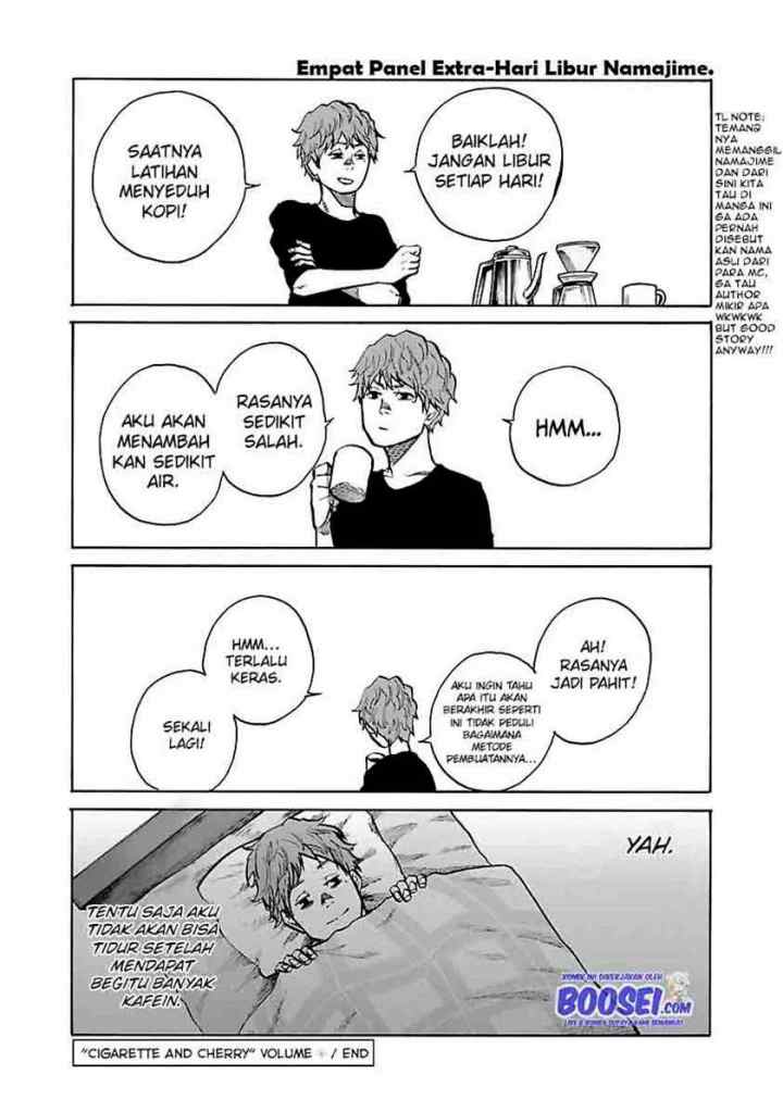 Cigarette and Cherry chapter 73.5 halaman 9