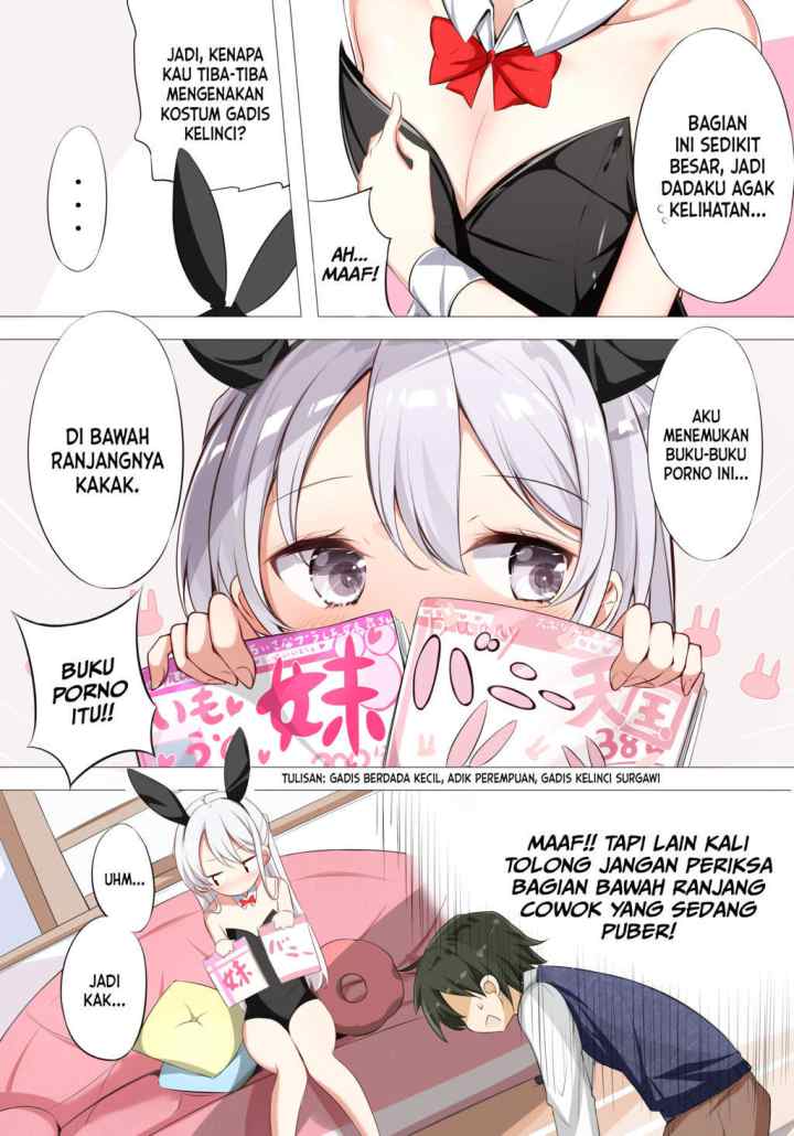 Imouto ga Ichi Nichi Ikka Shika Me wo Awasete Kurenai chapter 1 halaman 4