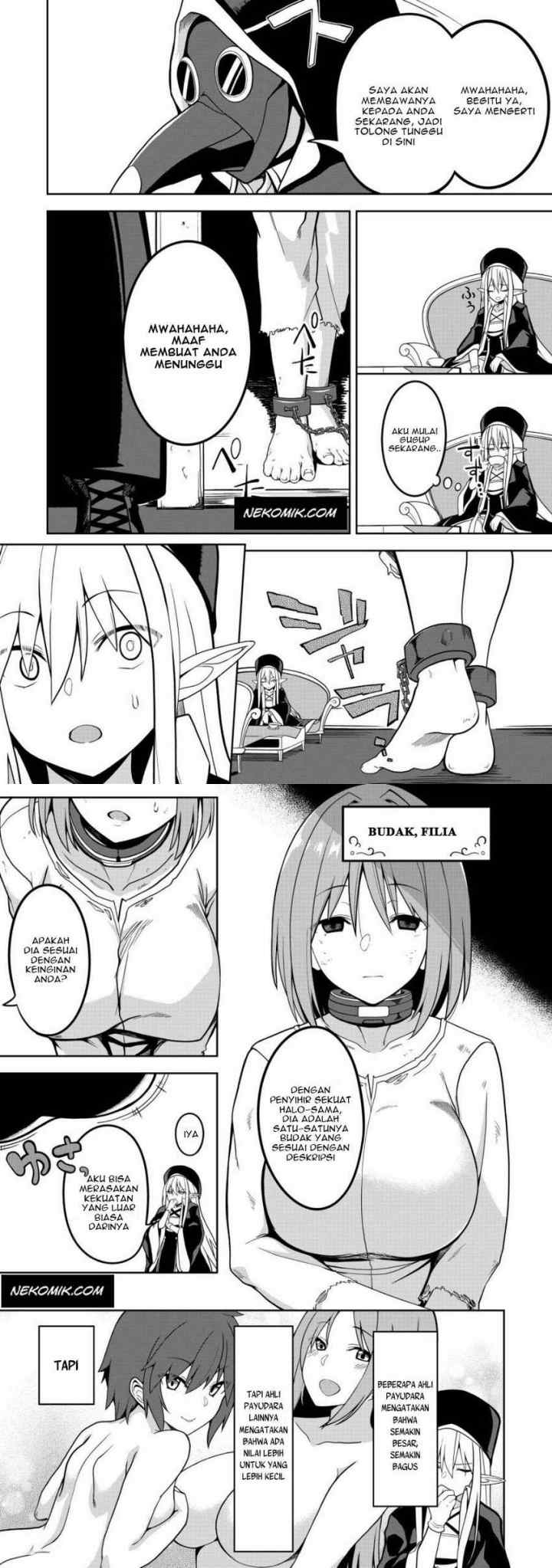 Eroi Koto Suru Tame ni Kyonyuu Bishoujo Dorei o Katta Hazu ga, Oshishou-sama to Shitawa Rete Omotta Toori ni Ikanaku Naru Hanashi chapter 1 halaman 5