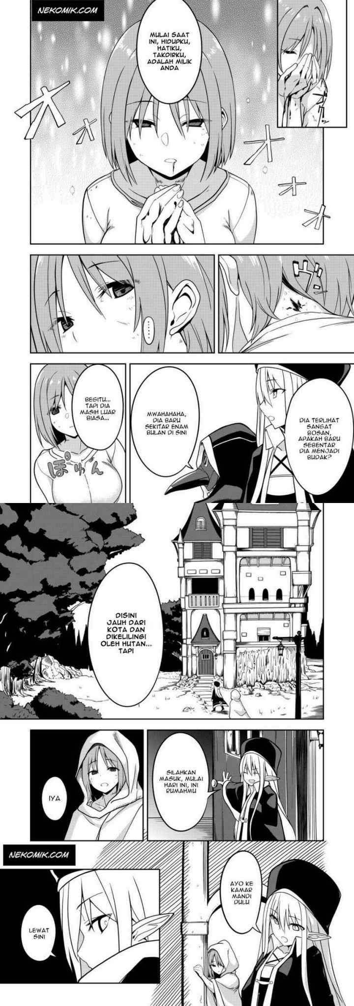 Eroi Koto Suru Tame ni Kyonyuu Bishoujo Dorei o Katta Hazu ga, Oshishou-sama to Shitawa Rete Omotta Toori ni Ikanaku Naru Hanashi chapter 1 halaman 7
