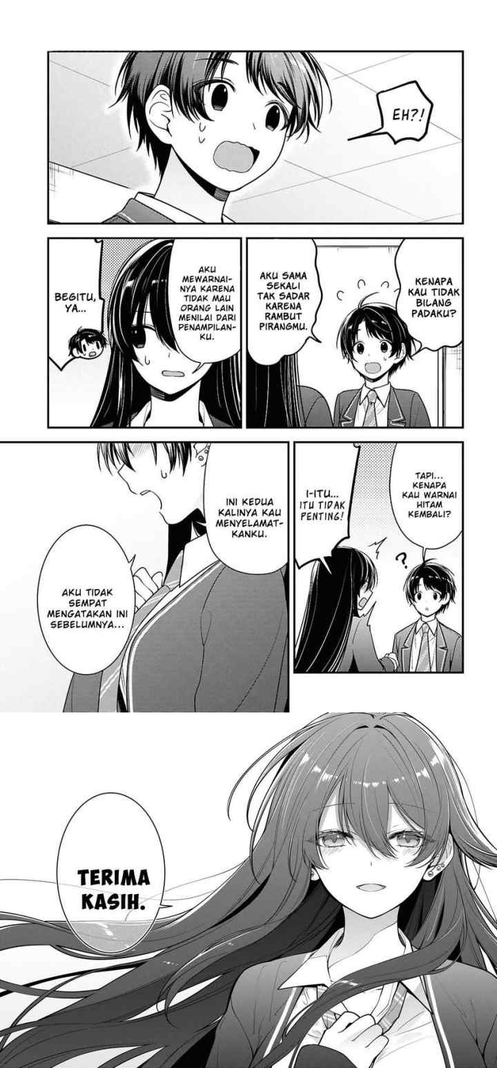 Tonari no Seki no Yankee Shimizu-san ga Kami o Kuroku Sometekita chapter 9 halaman 16