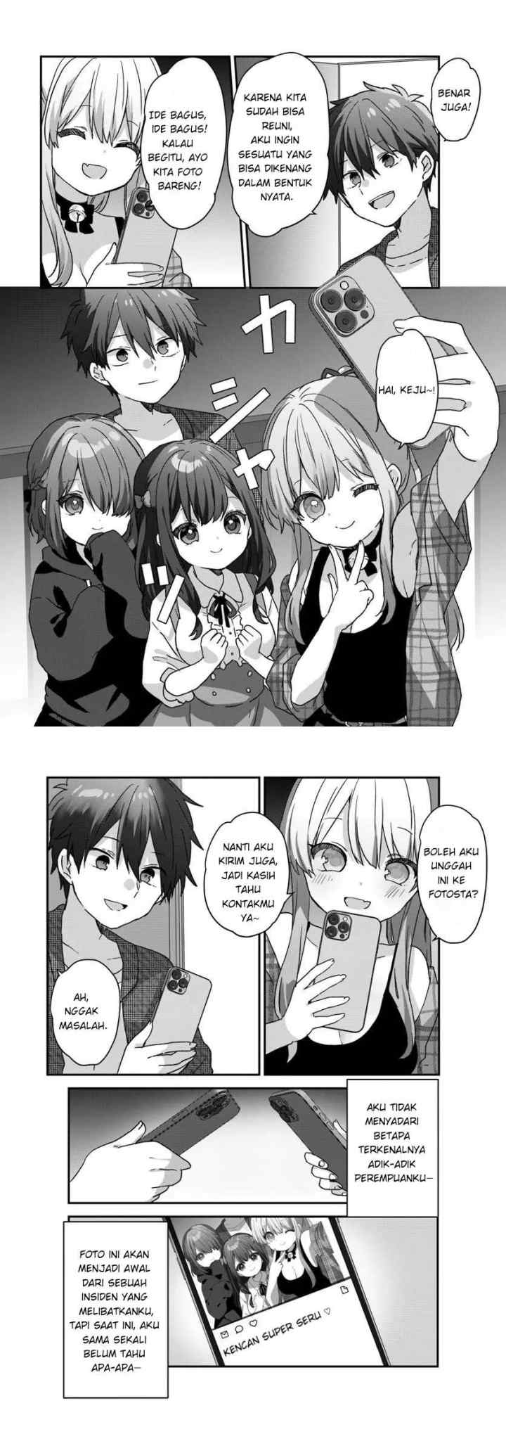Daigaku Nyuugakuji Kara Uwasa Sareteita Bishoujo San Shimai, Ikiwakareteita Gimai Datta chapter 2.2 halaman 7
