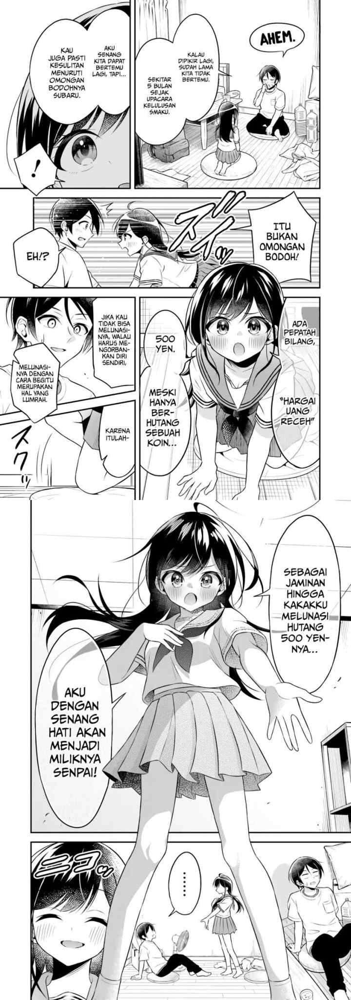 Yuujin ni 500 Yen Kashitara Shakkin no Kata ni Imouto wo Yokoshite Kita Nodakeredo, Ore wa Ittai Dou Sureba Iindarou chapter 1 halaman 5