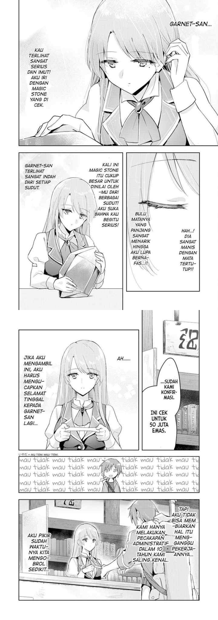 Uketsukejo ni Kokuhaku Shitakute Girudo ni Kayoitsumetara Eiyu ni Natteta chapter 1 halaman 14