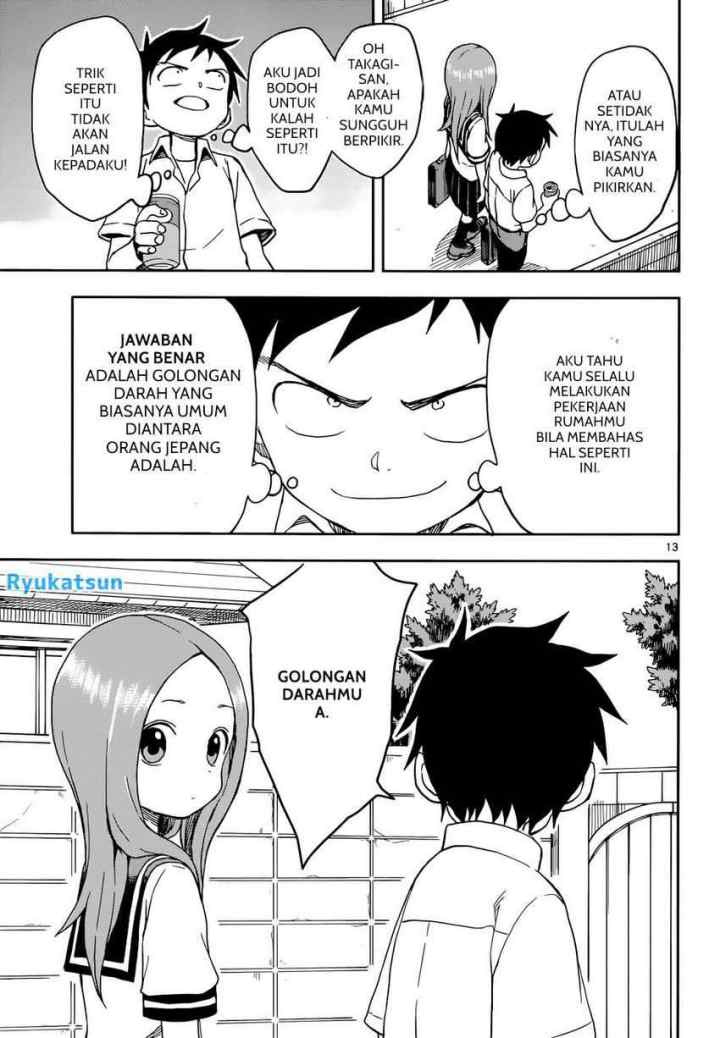 Karakai Jouzu no Takagi-san chapter 90 halaman 14