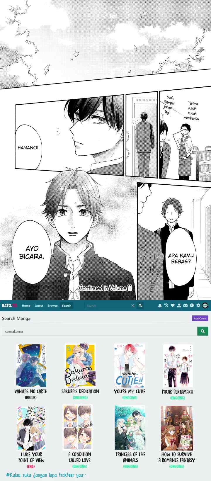 Hananoi-kun to Koi no Yamai chapter 41 halaman 16