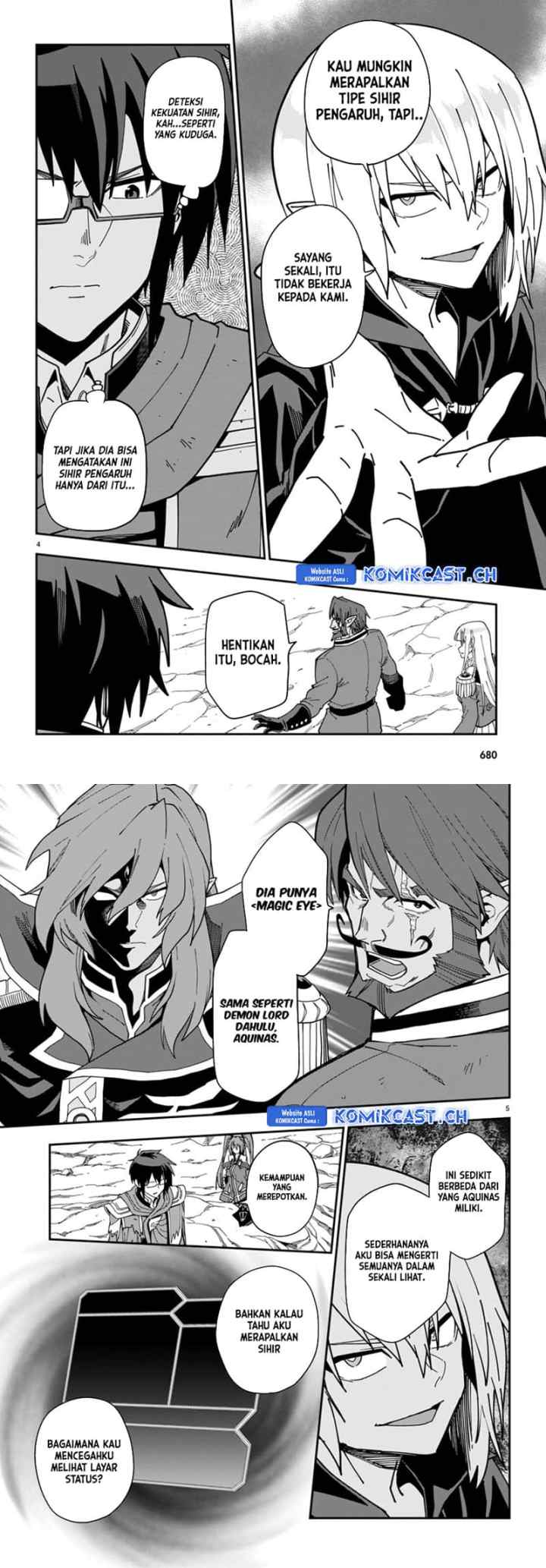 Konjiki no Moji Tsukai: Yuusha Yonin ni Makikomareta Unique Cheat chapter 96 halaman 4