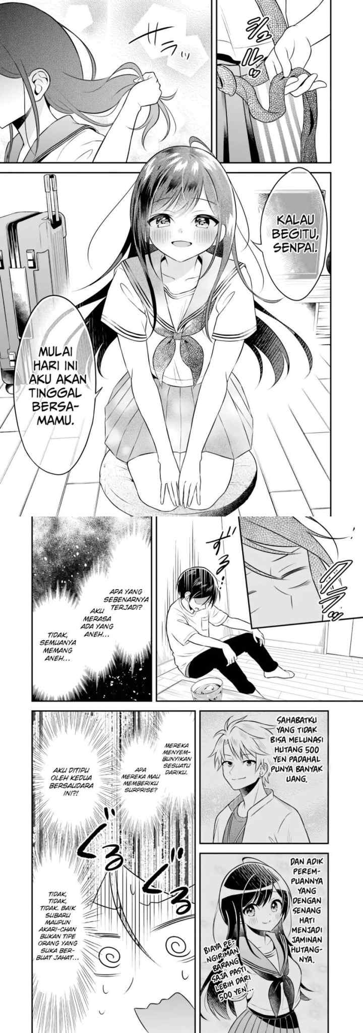 Yuujin ni 500 Yen Kashitara Shakkin no Kata ni Imouto wo Yokoshite Kita Nodakeredo, Ore wa Ittai Dou Sureba Iindarou chapter 1 halaman 12