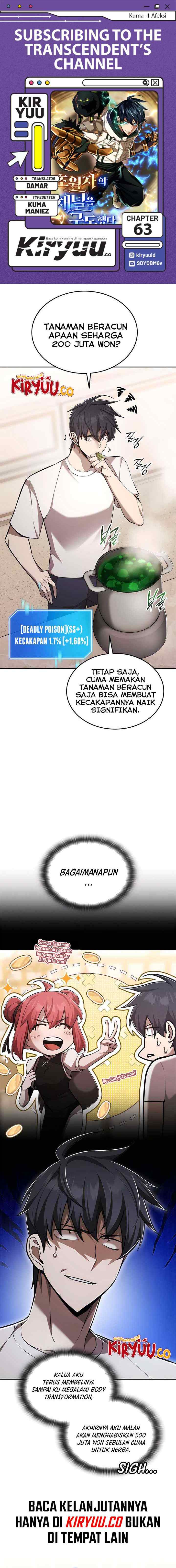 Subscribed to the Transcendental Channels chapter 63 halaman 11