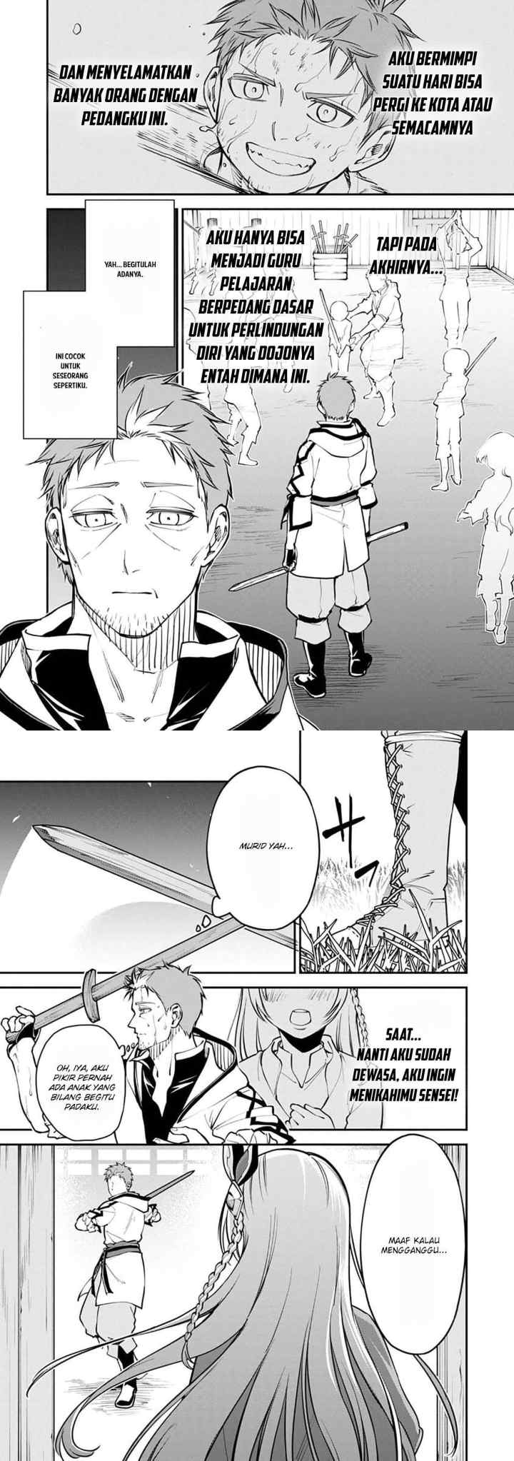 Katainaka no Ossan, Kensei ni Naru ~tada no inaka no kenjutsu shihan datta no ni, taisei shita deshi-tachi ga ore wo hottekurenai ken~ chapter 1 halaman 7
