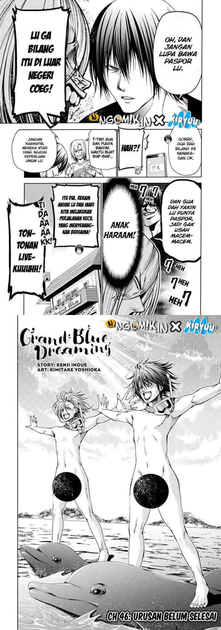 Grand Blue chapter 46 halaman 4