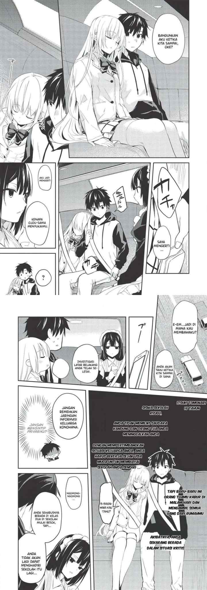 Saijo no Osewa ~Takane no Hana Darakena Meimon Kou de, Gakuin Ichi no Ojou-sama (Seikatsu Noryoku Kaimu) o Kagenagara Osewa suru Koto ni Narimashita~ chapter 1 halaman 17