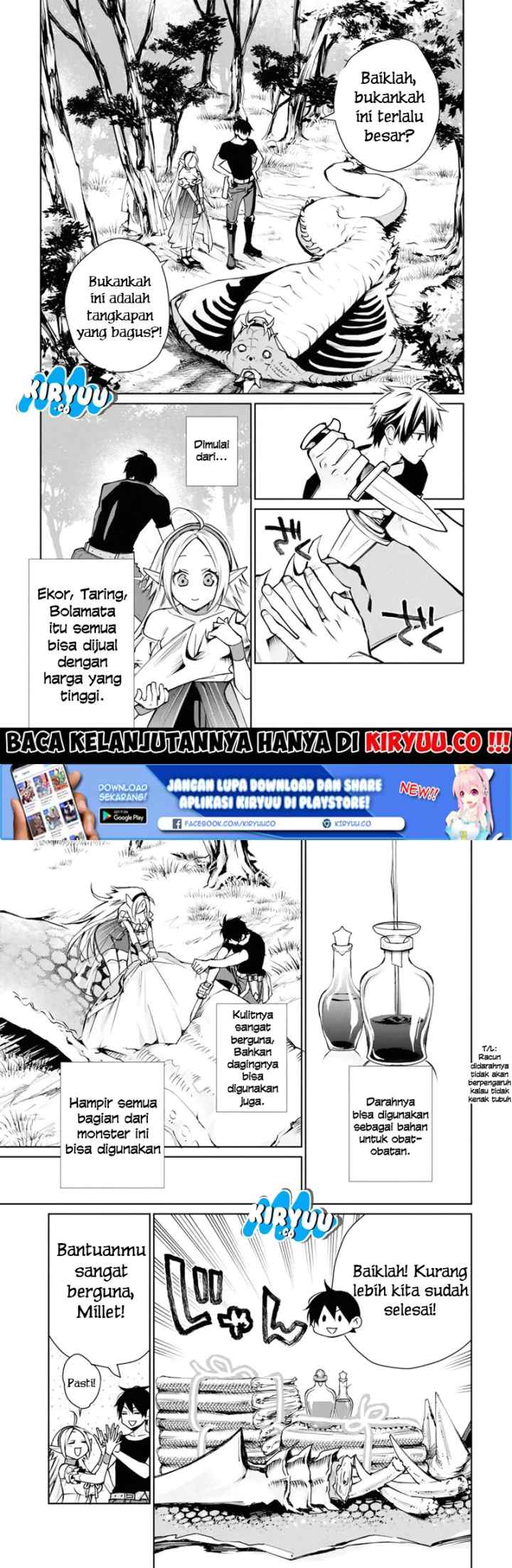 Saikyou no Madoshi. Hisa ni Ya wo Ukete Shimatta no de Inaka no Eihei ni Naru chapter 1.3 halaman 6
