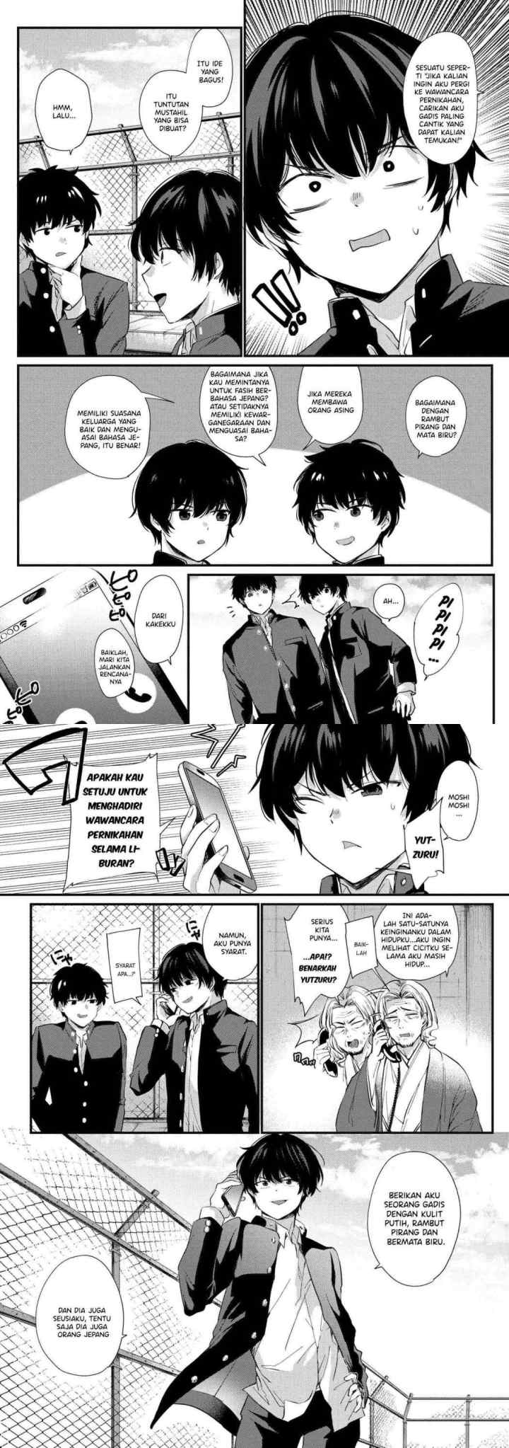 Omiai Shitakunakattanode, Muri Nandai na Jouken wo Tsuketara Doukyuusei ga Kita Ken ni Tsuite chapter 1 halaman 4