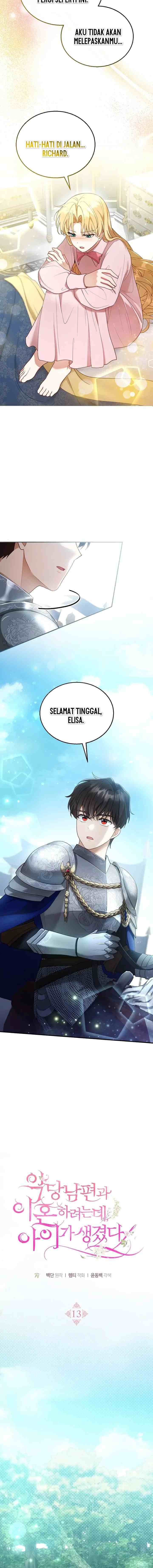 I Am Trying To Divorce My Villain Husband, But We Have A Child chapter 13 halaman 6