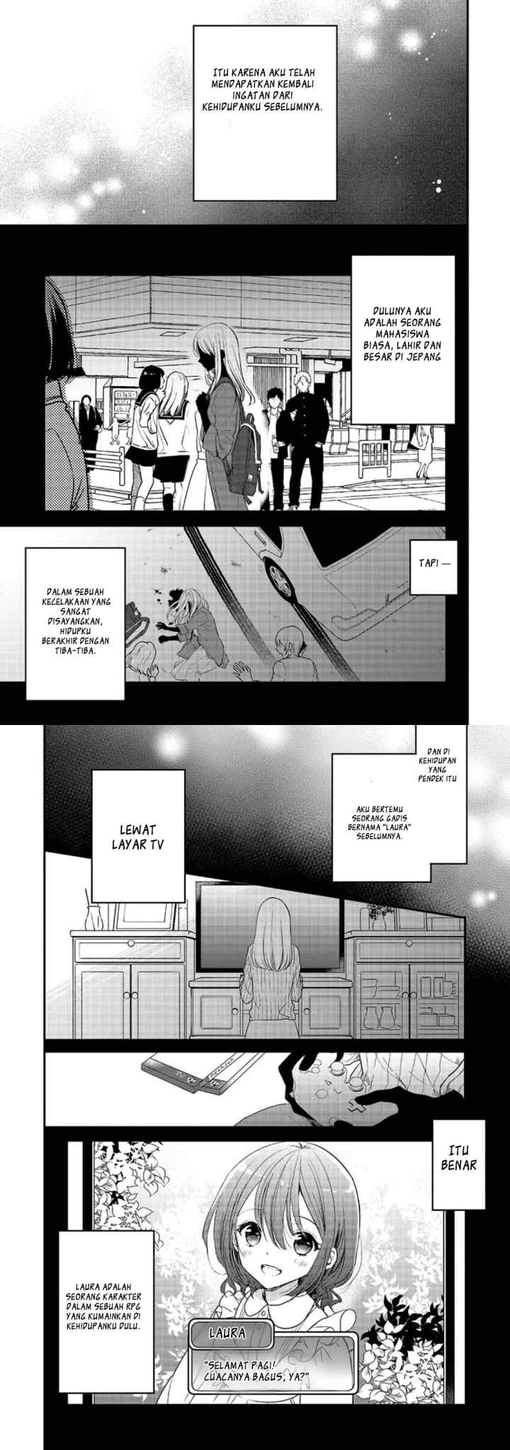Yuusha-sama no Osananajimi to iu Shokugyou no Make Heroine ni Tensei shita no de, Chougoushi ni Job Change shimasu chapter 1 halaman 4