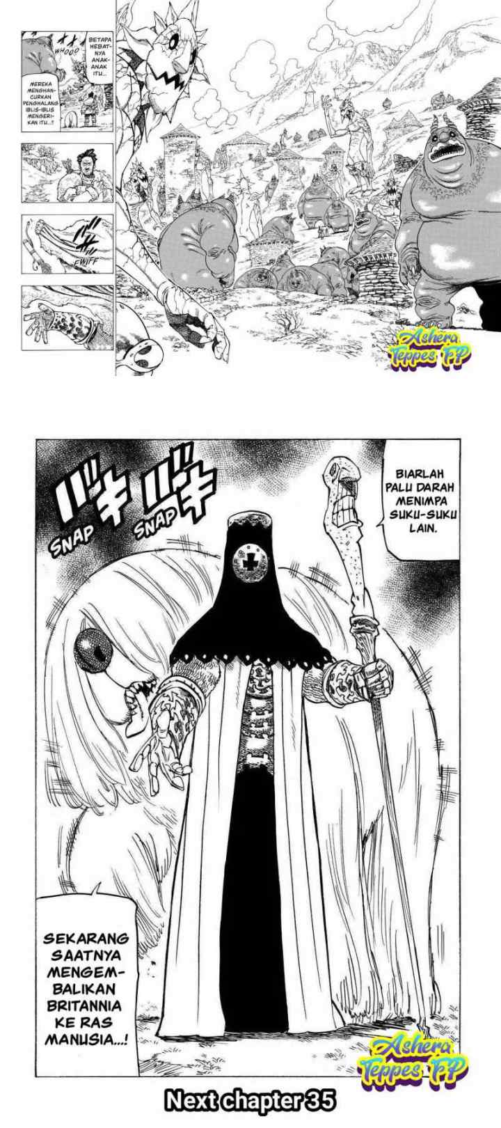 Mokushiroku no Yonkishi chapter 34 halaman 10
