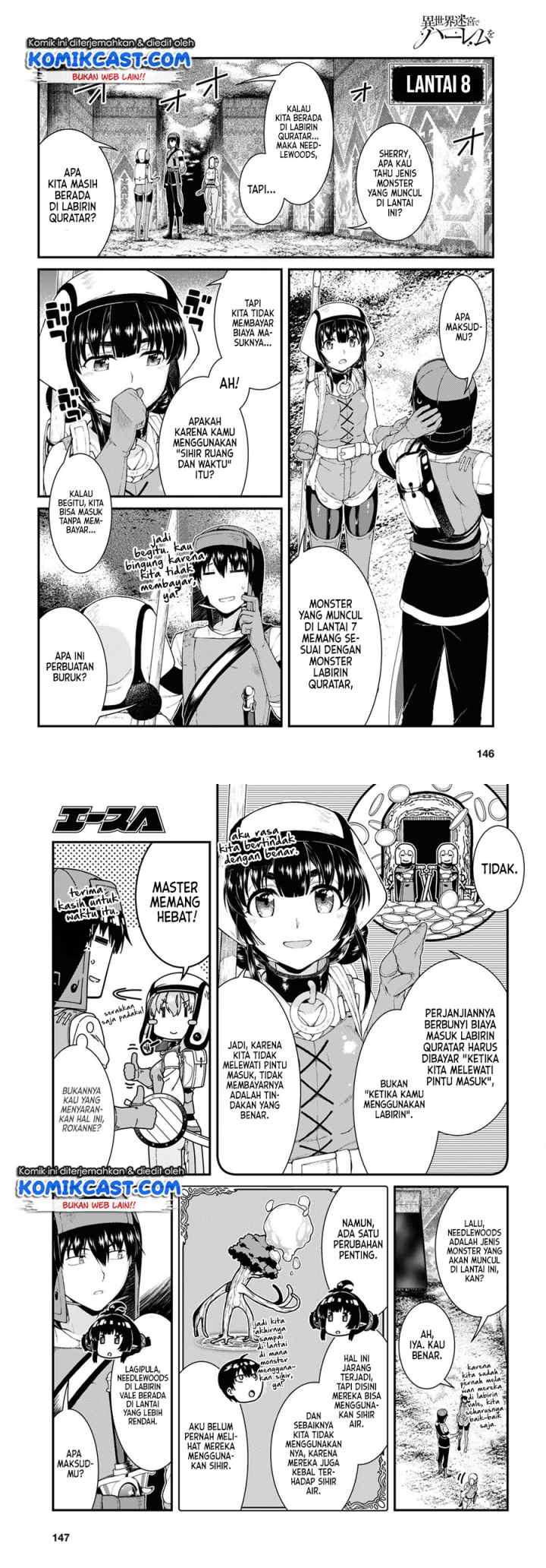 Isekai Meikyuu de Harem wo chapter 55 halaman 9