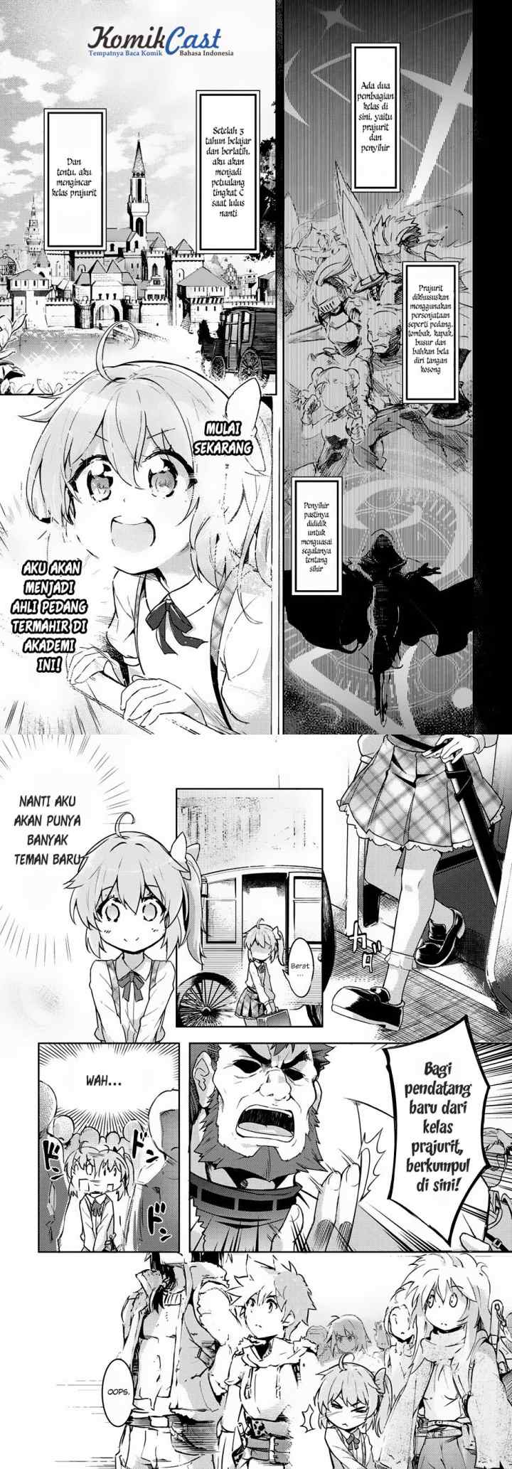 Kenshi o Mezashite Nyugaku Shitanoni Maho Tekisei 9999 Nandesukedo!? chapter 1 halaman 5