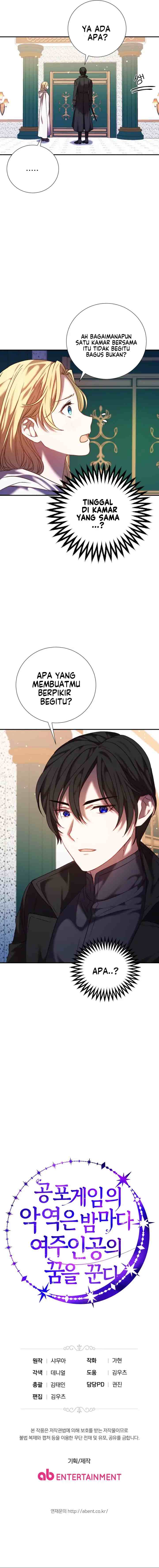 The Villain in the Horror Game Dreams of the Heroine Every Night chapter 3 halaman 20