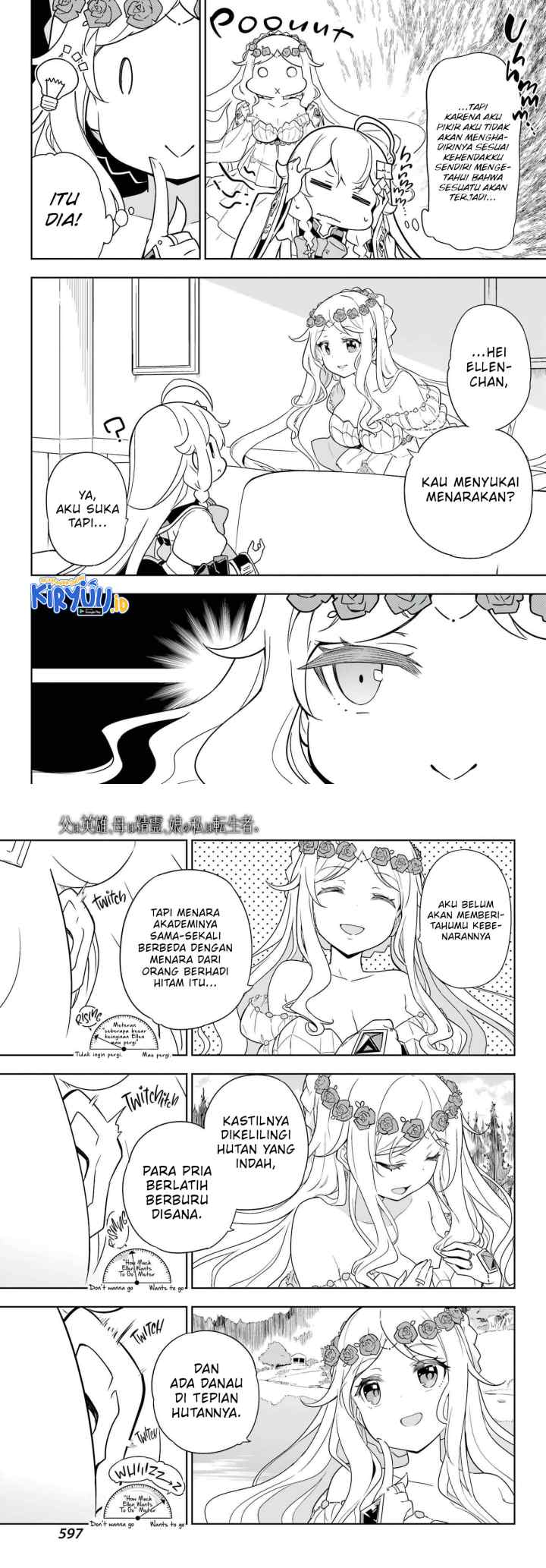 Chichi wa Eiyuu Haha wa Seirei Musume no Watashi wa Tenseisha chapter 40 halaman 11