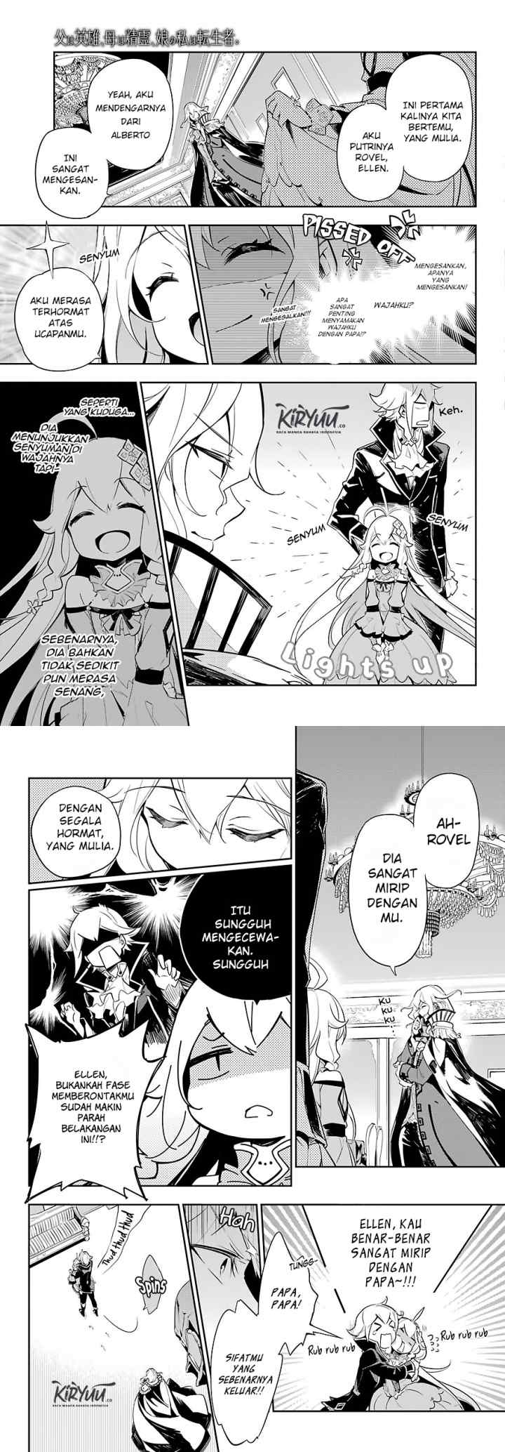 Chichi wa Eiyuu Haha wa Seirei Musume no Watashi wa Tenseisha chapter 16 halaman 5