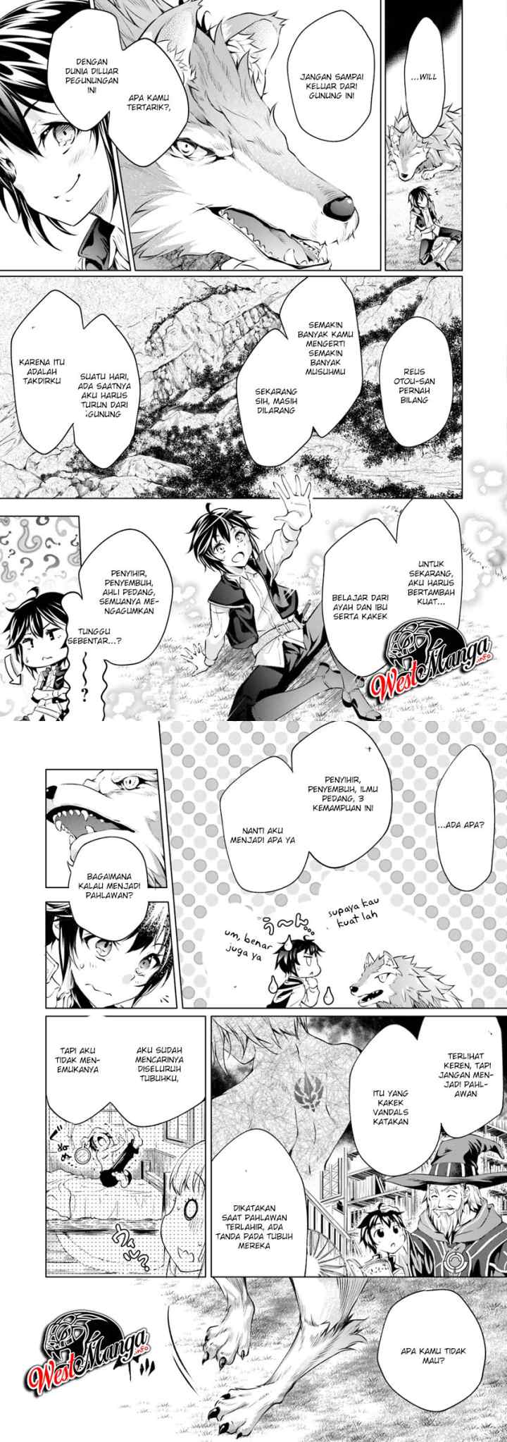 Kamigami ni Sodaterare Shimo no, Saikyou to Naru chapter 1.2 halaman 11