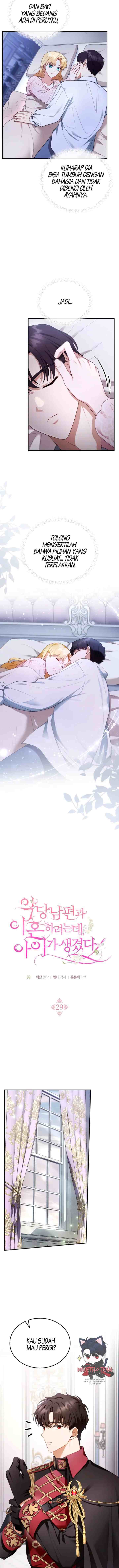 I Am Trying To Divorce My Villain Husband, But We Have A Child chapter 29 halaman 9