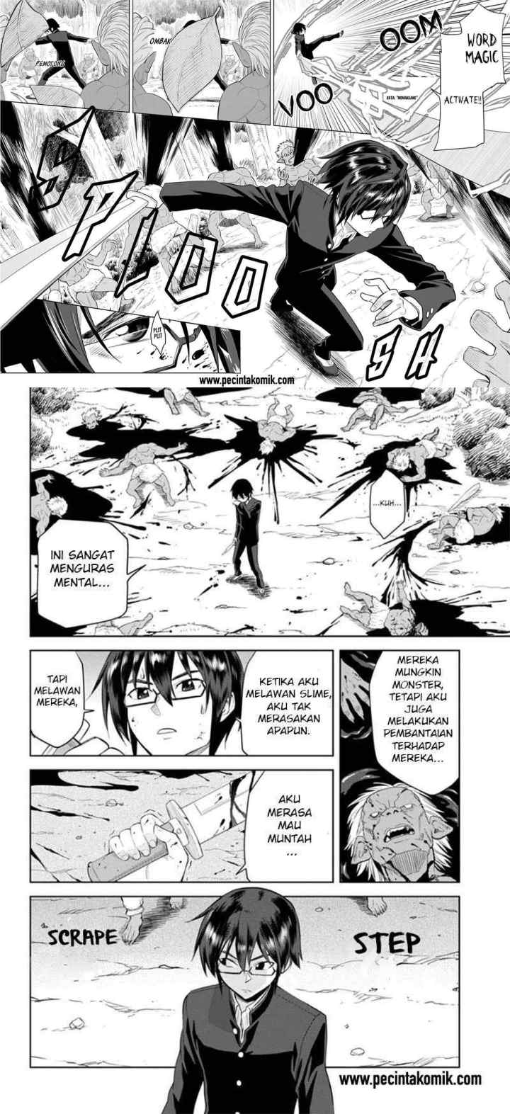 Konjiki no Moji Tsukai: Yuusha Yonin ni Makikomareta Unique Cheat chapter 3 halaman 8