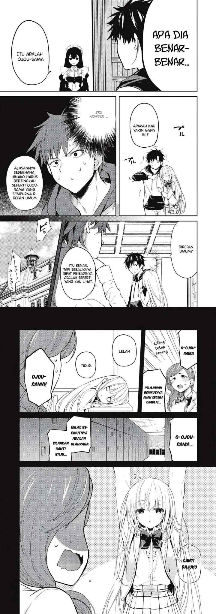Saijo no Osewa ~Takane no Hana Darakena Meimon Kou de, Gakuin Ichi no Ojou-sama (Seikatsu Noryoku Kaimu) o Kagenagara Osewa suru Koto ni Narimashita~ chapter 2.1 halaman 9