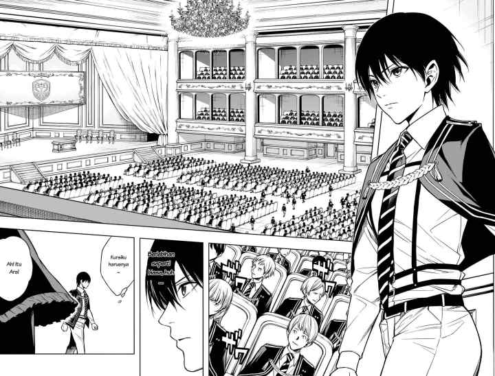 Ouritsu Mahou Gakuen no Saika Sei: Slum Agari no Saikyou Mahoushi, Kizoku darake no Gakuen de Musou suru chapter 11 halaman 4