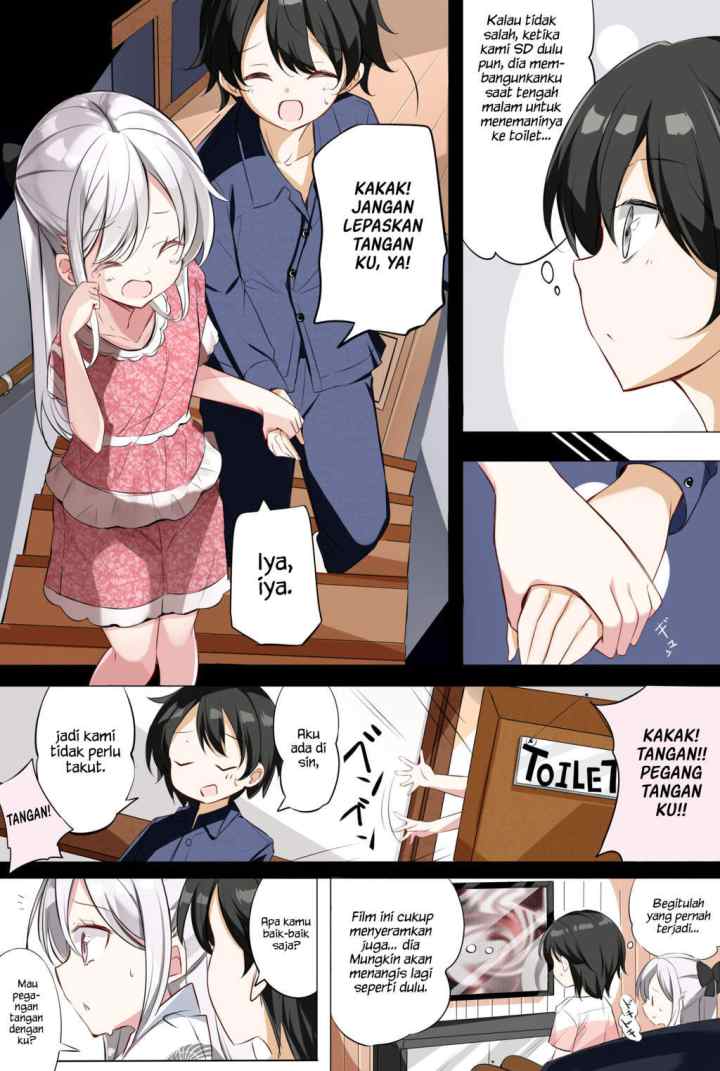 Imouto ga Ichi Nichi Ikka Shika Me wo Awasete Kurenai chapter 4 halaman 4