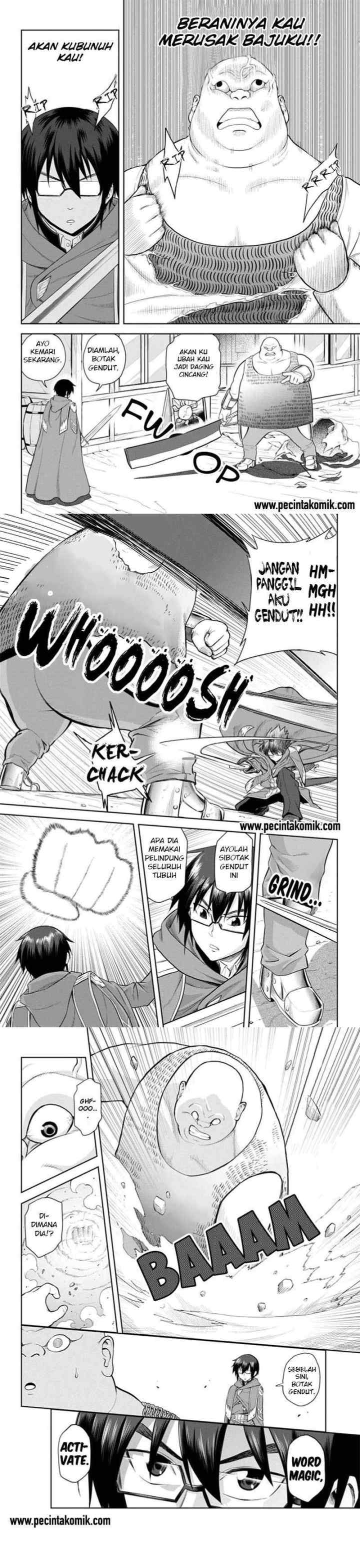 Konjiki no Moji Tsukai: Yuusha Yonin ni Makikomareta Unique Cheat chapter 4 halaman 7