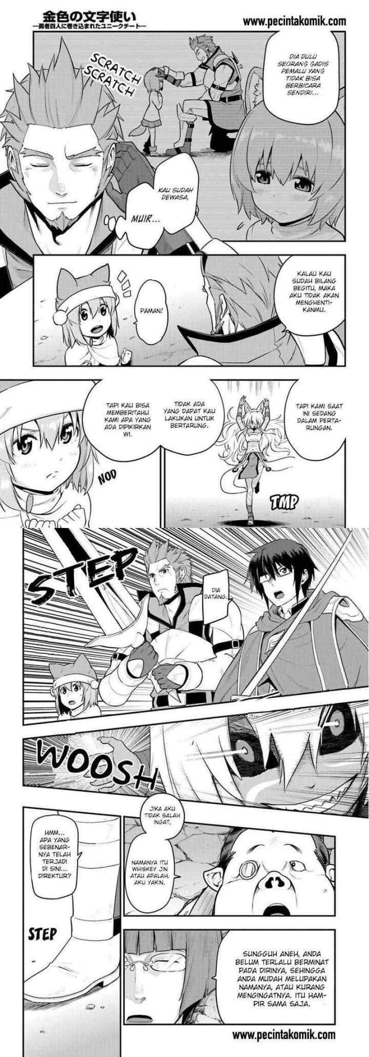 Konjiki no Moji Tsukai: Yuusha Yonin ni Makikomareta Unique Cheat chapter 14 halaman 9