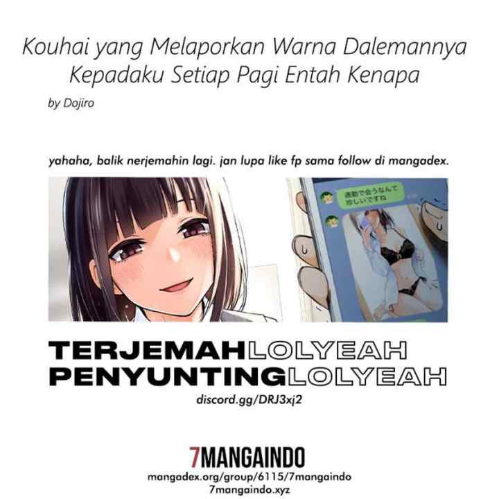 The Kouhai Who Reports the Color of Her Underwear to Me Every Morning for Some Reason chapter 15 halaman 4