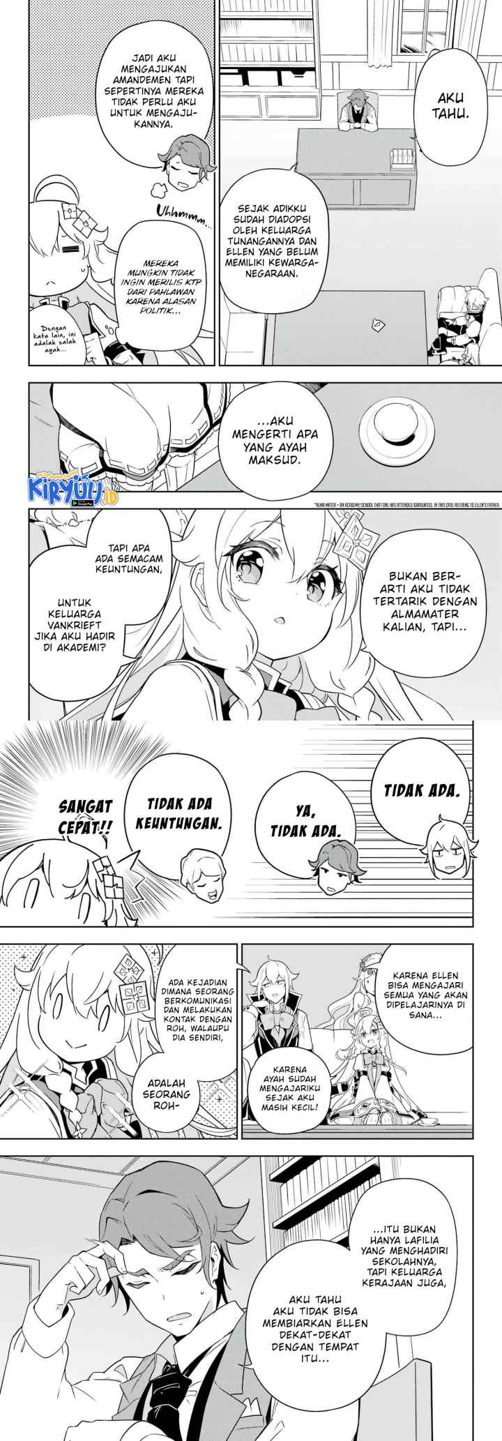Chichi wa Eiyuu Haha wa Seirei Musume no Watashi wa Tenseisha chapter 40 halaman 4