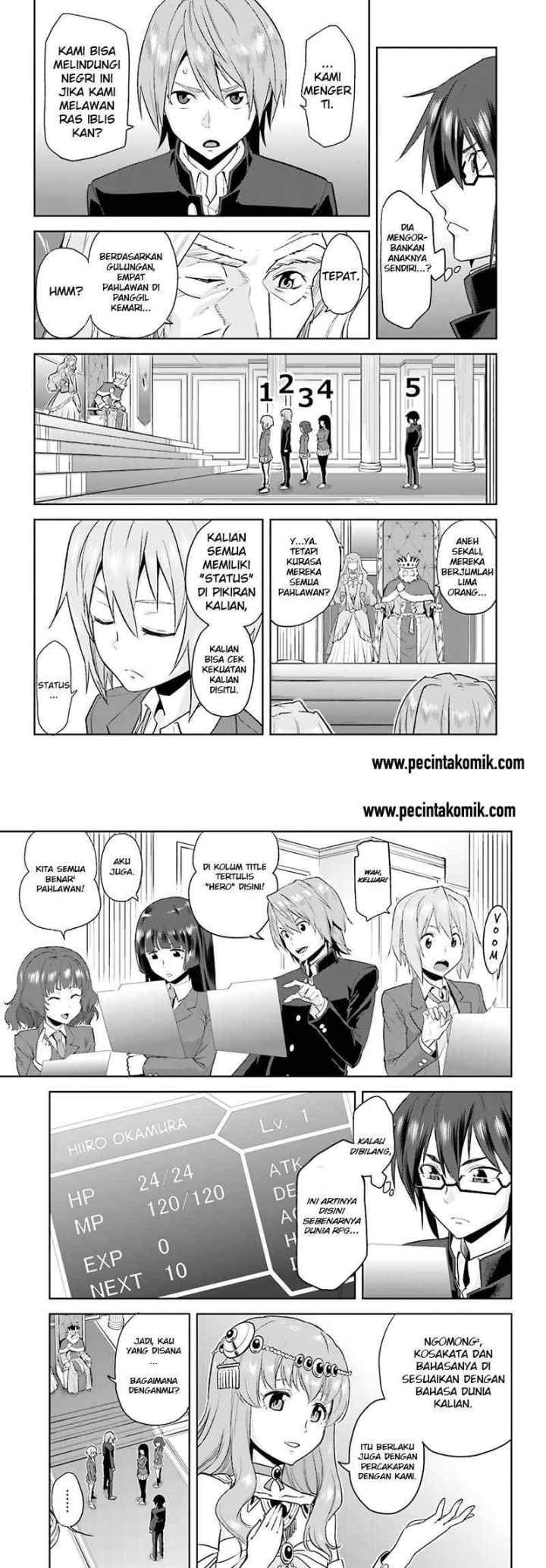 Konjiki no Moji Tsukai: Yuusha Yonin ni Makikomareta Unique Cheat chapter 1 halaman 9