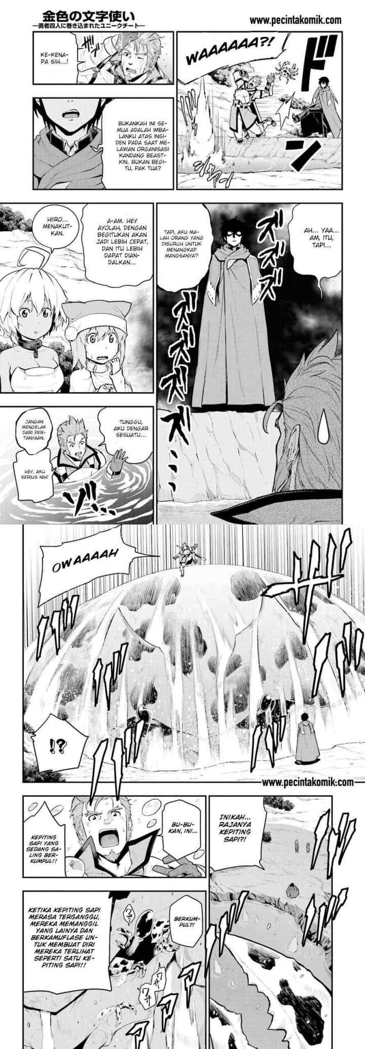 Konjiki no Moji Tsukai: Yuusha Yonin ni Makikomareta Unique Cheat chapter 11 halaman 8