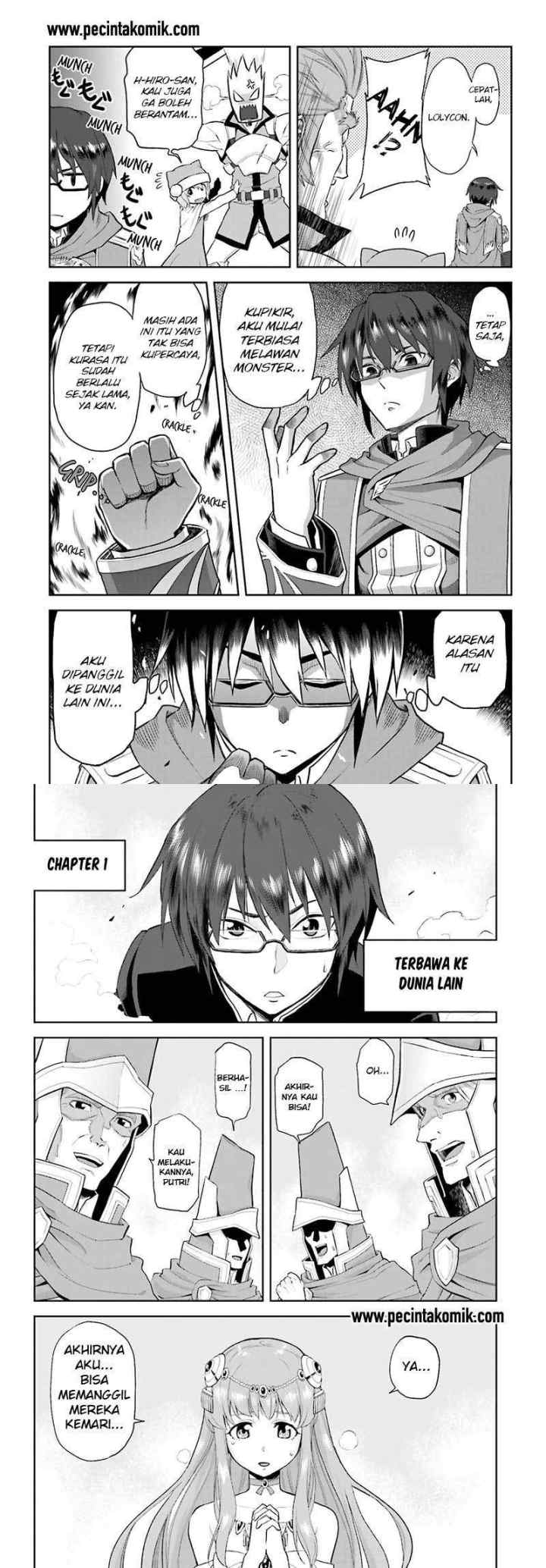 Konjiki no Moji Tsukai: Yuusha Yonin ni Makikomareta Unique Cheat chapter 1 halaman 4